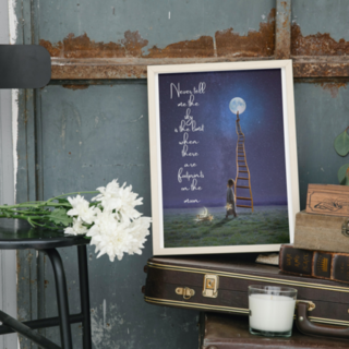 Footprints on the Moon Digital Print