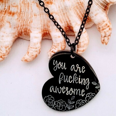 Salty As Black Heart Pendant