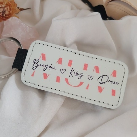 Mothers Day Leather Keyring