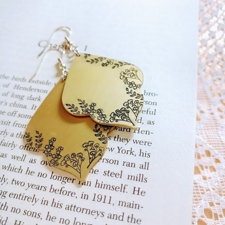 Art Deco Floral Earrings